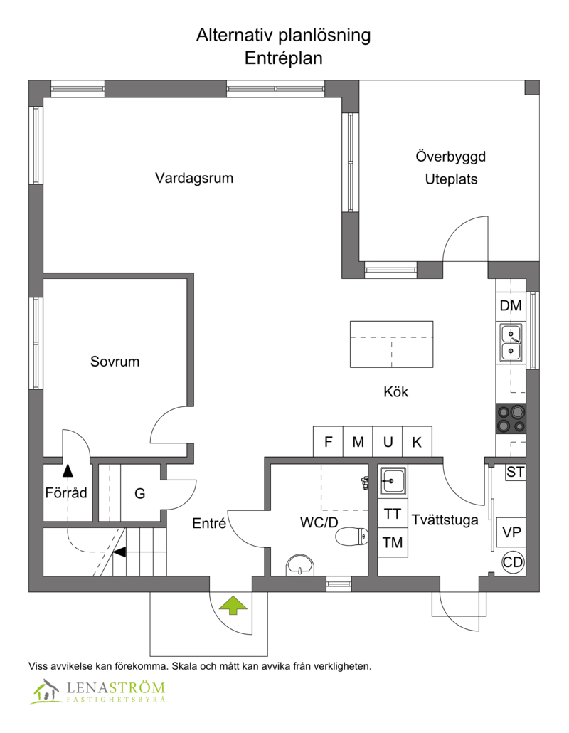 Alternativ planlösning entréplan