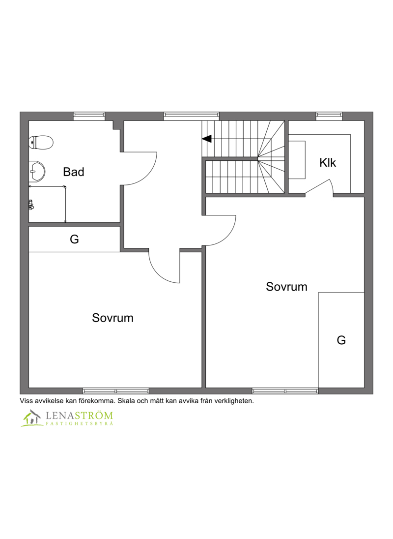 Planlösning Ovanvåning
