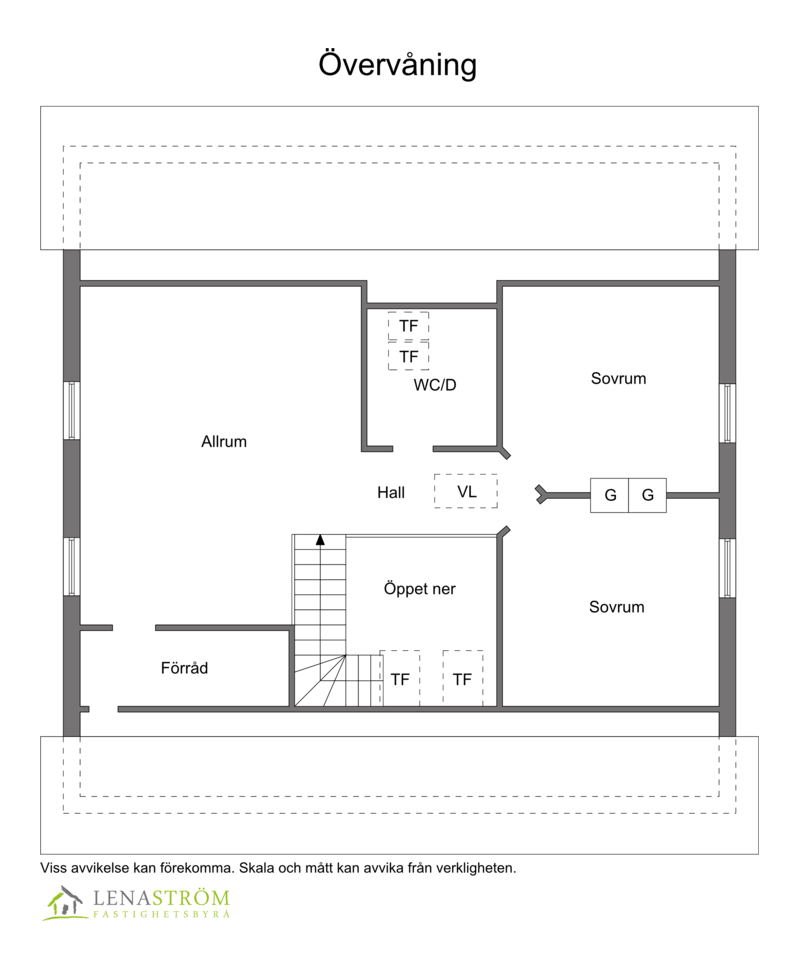Planritning ovanvåning