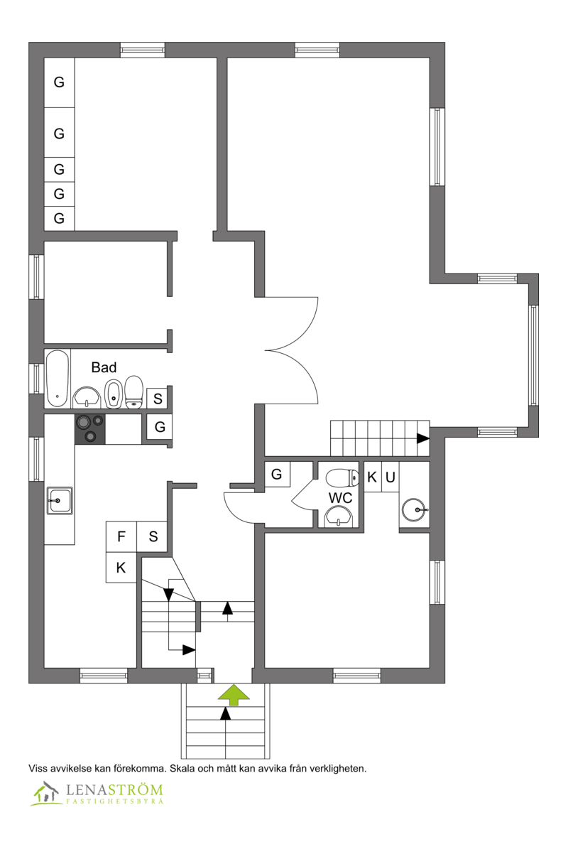 Planlösning 1.a våningen