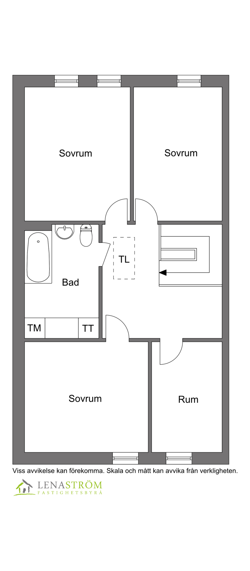 Planlösning Ovanvåning