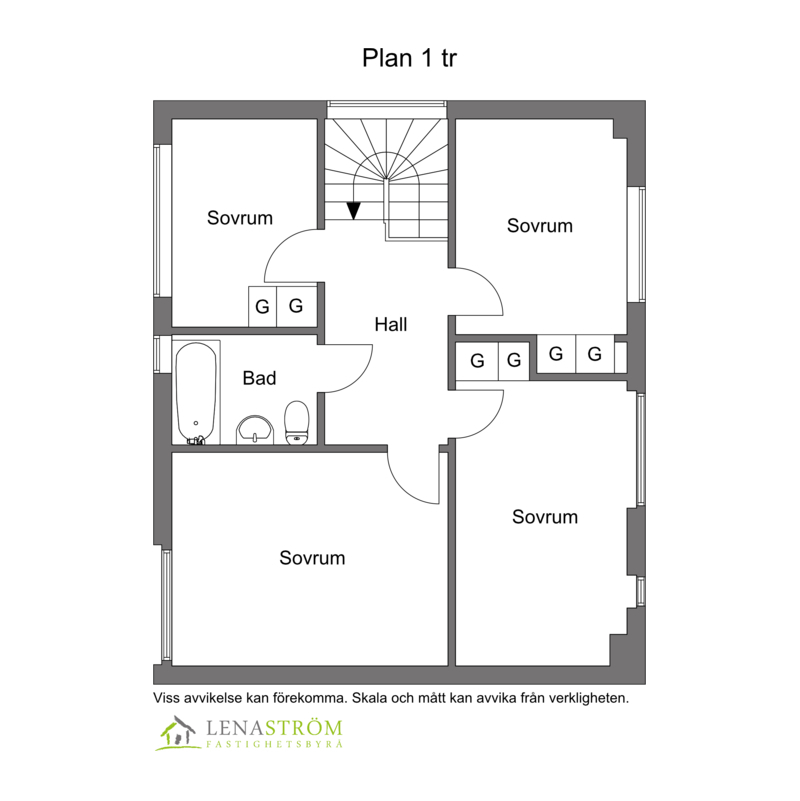 Planlösning Ovanvåning